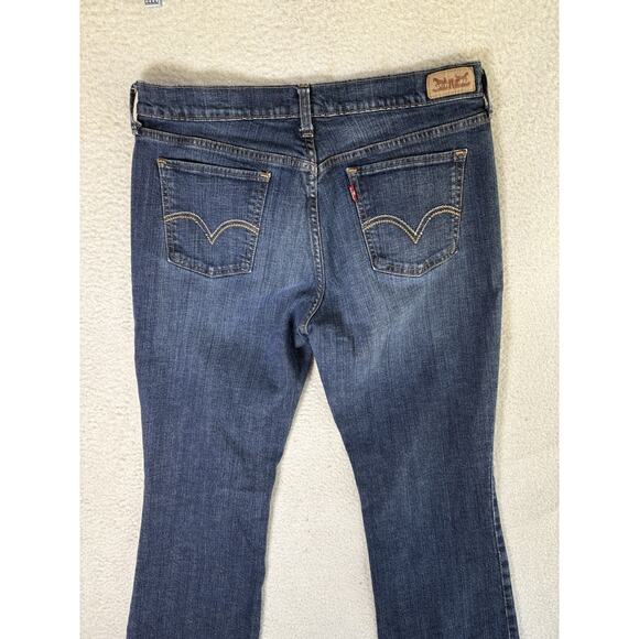 Levis 515 Jeans Womens sz 12 31x32 FITS 33x30 Blue Bootcut Dark Wash 5 Pocket - Picture 16 of 16
